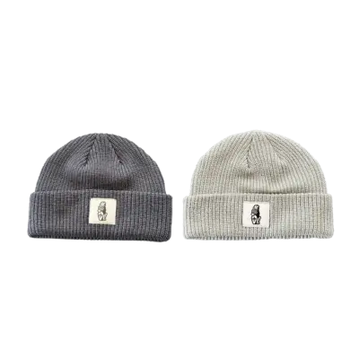 La Marzocco Cable Beanies in Navy and Grey