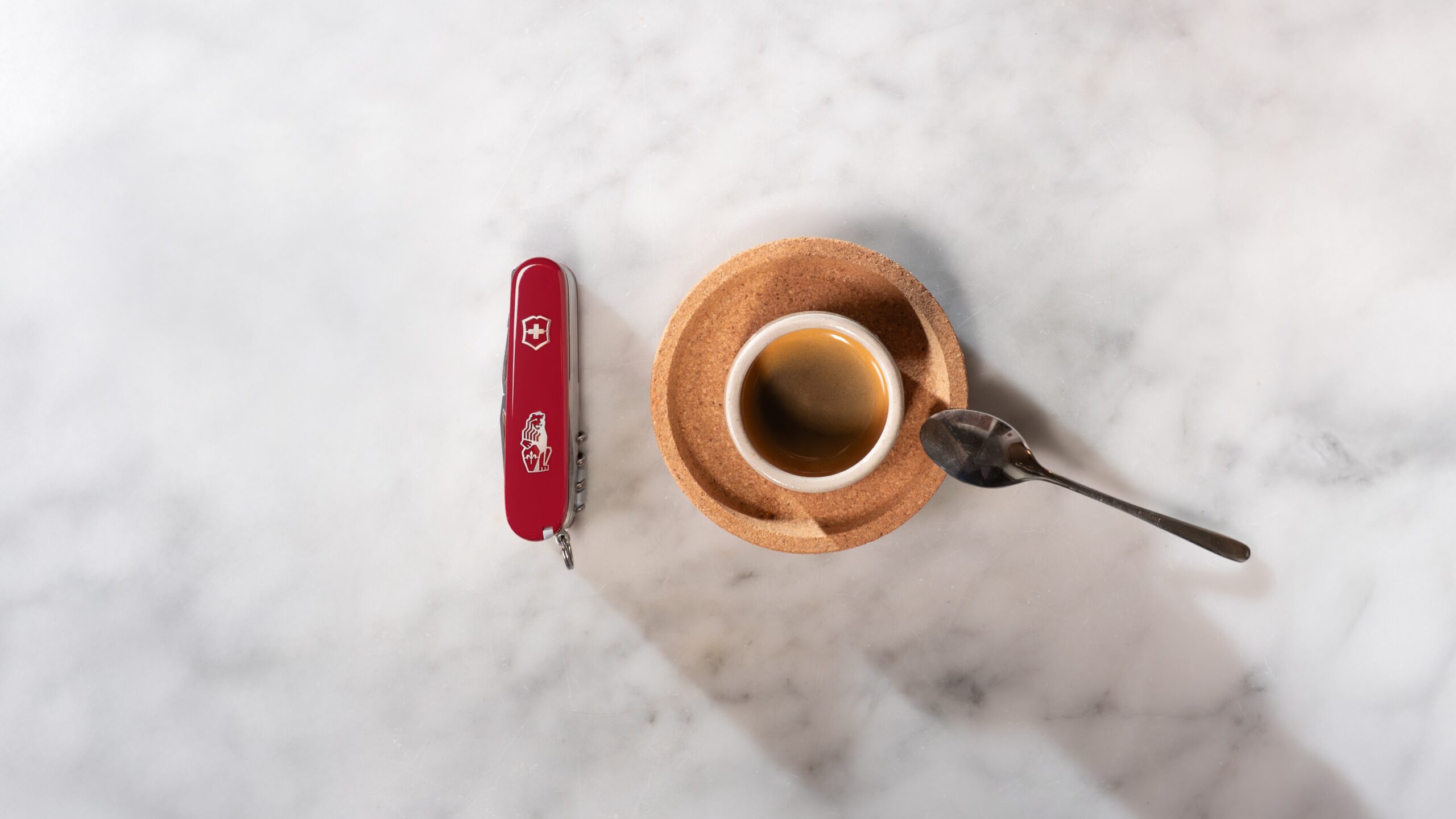 Victorinox x La Marzocco with espresso